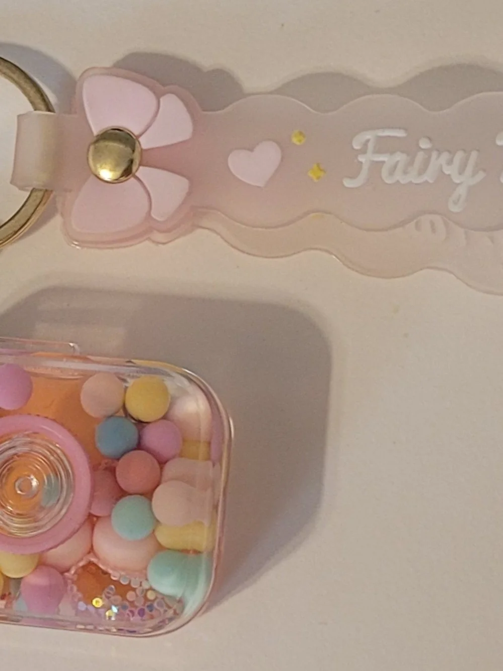 Pink Kawaii Pastel Shaker Camera Keychain Fairy Tales Coquette Y2K Bag Charm